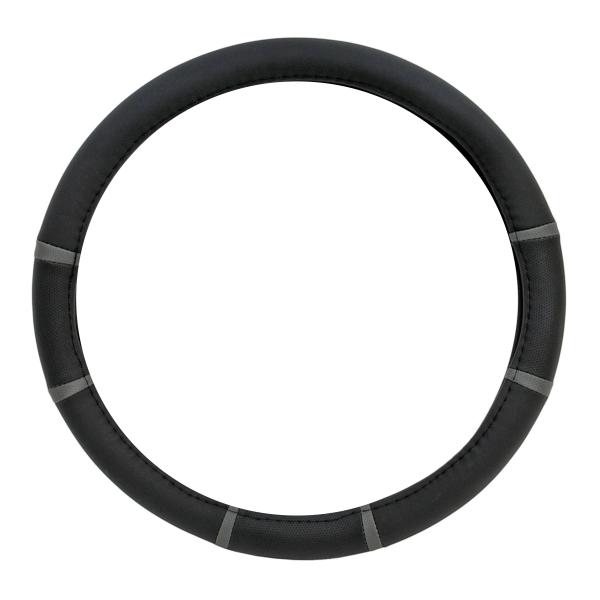 Xkeribom Lenkradbezug 37-38cm Lenkradschoner Lenkradschutz Schwarz Grau Streifen